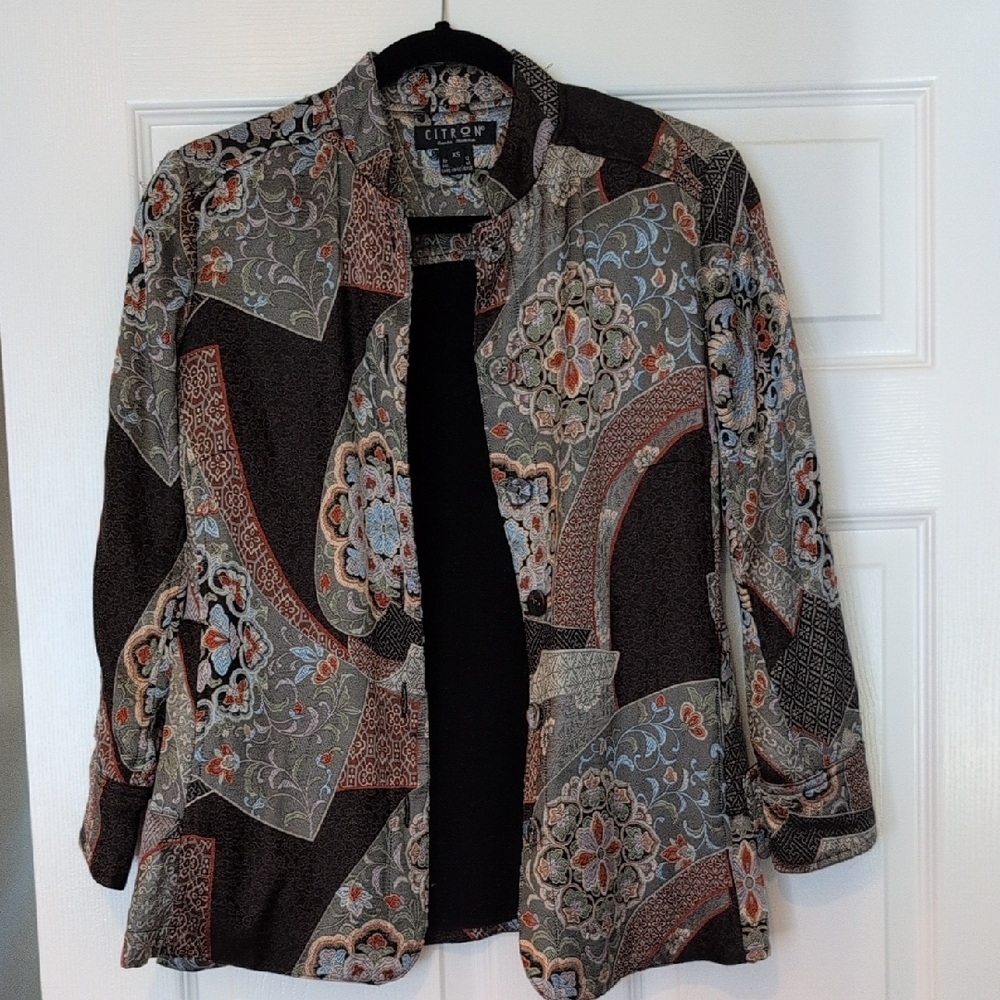 Citron Women's Artistic Patterned Blazer